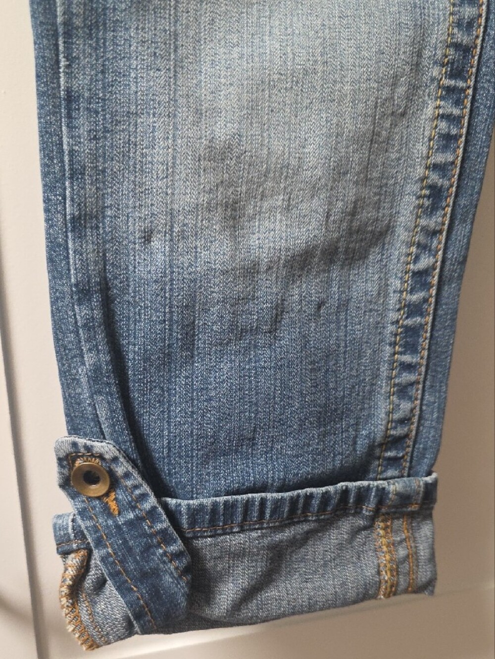 Hint Jeans Women's Light Blue Cropped Ankle Jeans With Boho Belt Size 7 - Picture 3 of 11